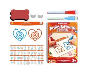 Cartes de stimulation cognitive | Jouet éducatif de logique et d'apprentissage, 20 pièces de cartes de coordination main-cerveau, pour coordination manuelle et interaction entre parents et