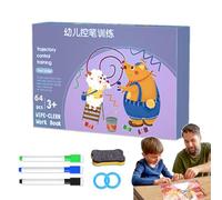 Cartes de suivi pour - Effaçables éducatifs et réutilisables, ensemble d'exercices d'écriture manuscrite pour , pour fête d'anniversaire, école, maternelle, jeu et interaction, garçons