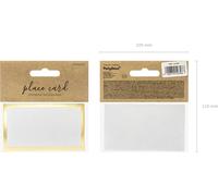 Générique 10 Marque-Places Blanc Bord DORÉ 9.5X5.5CM