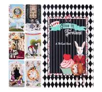 Cartes de Tarot - 78 Cartes de Jeu de Divination pour Les Conseils perspicaces, Deck Oracle Portable avec des Illustrations détaillées, idéal pour Adultes, la Maison, Voyages et Les divertisse