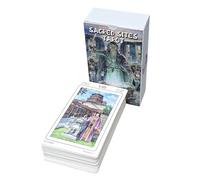 Cartes de tarot - 78 cartes de spirituelle, cartes d'orientation émotionnelle, design vibrant facile à lire, parfait pour la divination et l'auto-réflexion, ensemble de cartes de tarot de