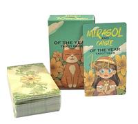 Cartes De Tarot - 78 Pièces Cartes Oracle Pour L'astrologie Et L'affirmation, Guide De Symboles Illustré Avec Perspicacité Spirituelle, Kit De Divination Pour Le Voyage, Méditation, Étude, 4,13x2,44 P