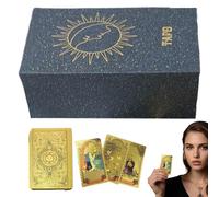 Cartes de tarot - 78 pièces de jeu d'oracle débutant pour l'éducation et la maison, livret d'instructions de conception artistique Pratique, deck de fortune pour le bureau, rassemblement, nuit, 2,76x4