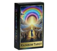 Cartes de tarot arc-en-ciel, jeu de plateau pour femmes, jeux de cartes de divination Oracle, matériaux en papier, bonne qualité, seulement le guide en PDF en anglais Papetier
