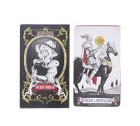Cartes de tarot avec significations, jeu portable, illustration détaillée et guide, finition artisanale de qualité, ensemble de tarot de divination pour méditation, discours de fortune, anniversaires