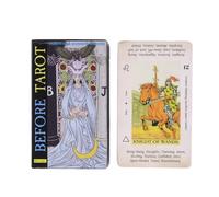 Cartes de tarot Before, jeu de 78 pièces en anglais, jeu de société de divination avec guide illustré, jouet révélateur de bonne aventure pour débutants, adultes et adolescents, kit de lecture de taro