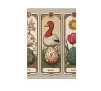 Cartes de tarot canards de Pâques victoriennes à motifs œufs drapeaux pour jardin bannière pour extérieur pour décoration de terrasse 71 x 101 cm double face