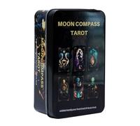 Cartes de tarot - Cartes de divination à collectionner, jeu de 78 pièces avec image symbolique de l'Oracle, outil mystique traditionnel, jeu de perspicacité spirituelle pour fête, vacances et club