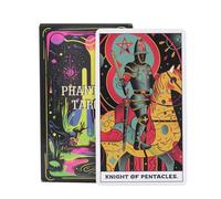 Cartes de tarot, cartes de tarot fantôme, cartes de bonne aventure, jeu de tarot sombre créatif avec significations, carte spirituelle classique, 10,2 x 6,9 cm pour la diseuse de fortune, les réunions