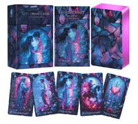 Cartes de tarot d'amour avec guide pour dbutants Original unique nouveau jeu d'oracle de tarot rose avec joli bord en feuille d'or signification