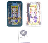 Cartes de tarot de bonne aventure, jeu de tarot animal, illustrations de symboles mystiques, guide d'interprétation facile, outils de divination pour rassemblement, jeu spirituel, 10 x 6 x 4 cm