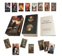 Cartes de tarot de divination - Version anglaise (français non garanti) - Guide d'apprentissage pour débutants | Jeu de tarot avec mots clés et significations sur eux, cadeau pour les amateurs de