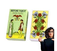 Cartes de tarot de divination, version entièrement anglaise, jeu Oracle portable de 78 cartes, 10,2 x 6,9 cm, lecture de tarot spirituel pour les perspectives futures et passées, outil de discours de