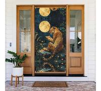 Cartes de tarot de lecture léopard, couvertures décoratives de porte, décoration de bannière de porte pour l'intérieur et l'extérieur, printemps, été, automne, hiver, Halloween, décorations