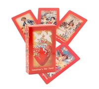 Cartes de tarot de Saint-Valentin, jeu de société psychologique, outil de divination portable, kit compact réutilisable, accessoire spirituel interactif, 10,5 x 6,3 cm pour la maison