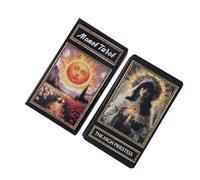 Cartes de tarot - Deck de tarot pour les débutants et les passionnés, le tableau de divination du destin avec des symboles illustrés, l'outil de pour la fête, la méditation, la collecte, l'avent