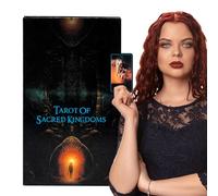 Cartes de tarot des royaumes sacrés Oracle, jeu de 78 cartes pour la lecture du destin et les rituels d'intention, outil de guidage intuitif pour la divination, la perspicacité spirituelle