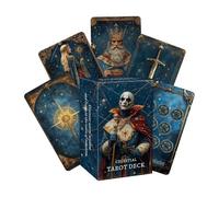 Cartes de tarot - Discours de fortune spirituel à collectionner pour femme | Deck d'oracle mystique avec pochette de rangement en velours et accents en feuille d'or pour la méditation, les rituels, la