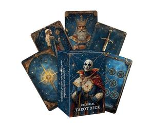 Cartes de tarot - Discours de fortune spirituel à collectionner pour femme | Deck d'oracle mystique avec pochette de rangement en velours et accents en feuille d'or pour la méditation, les rituels, la