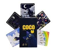 Cartes de tarot - Jeu de 78 pièces sur le thème du chat pour la pratique de la perspicacité spirituelle, ensemble de conseils conviviaux pour les débutants avec symboles clairs, cartes de lecture de
