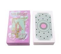 Cartes de tarot - Jeu de bord pastel pour divination spirituelle, ensemble standard de 78 cartes avec guide, jeu d'oracle pour le destin, fête, jeu, divertissement, cadeau de sorcière, débutants