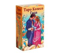 Cartes de tarot, jeu de cartes de fortune, ensemble russe portable avec guide illustré pour débutants, collectionneurs, divertissements de fête, cadeau de lecture spirituelle, 10,2 x 6,9 x 2,5 cm