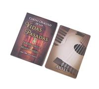 Cartes de tarot, jeu de société de cartes de tarot, cartes Oracle de vies passées avec impression claire - Jeu de société attrayant, entièrement en espagnol pour une divination perspicace, J