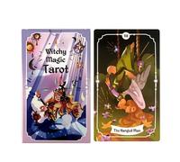Cartes de tarot - Jeu de société de divination du destin débutant pour divertissement pour adultes, ensembles de 78 avec des symboles illustrés et une construction fiable, Oracle Deck for Party,