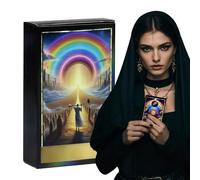 Cartes de tarot, jeu Oracle, Rainbow Classic Intuitive Ancient Premium Edition, collection portable de cadeaux de nuit, outil rituel avec guide de divination en anglais
