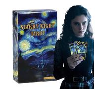 Cartes de tarot mystiques, jeu de cartes de divination avec livre de guide, jeu de tarot en papier artistique, carte de conte de fortune sur le thème sombre, jeu de table pour réunion de famille