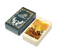Cartes de tarot Oracle - 78 cartes de divination - 130 g - Deck de tarot du royaume solaire - Cartes psychologiques - Jeu de conte de la fortune symbolique vif pour l'avenir passé - Méditation