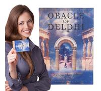 Cartes de tarot Oracle de Delphes avec 44 cartes Oracle de Delphes, cartes d'oracles de tarot version anglaise complète, jeu de cartes mystérieuses de divination jeu de cartes d'oracle psychologique