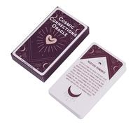 Cartes de tarot portables, 54 pièces, jeu de divination, 10,2 x 6,9 cm, design de cartes Oracle pour lectures du destin, perspectives spirituelles, fêtes de famille et rassemblements