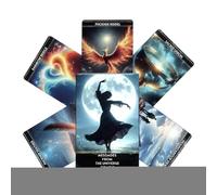 Cartes de tarot pour débutants, 36 feuilles, kit de divination portable, avec aperçu des significations, jeu de cartes éducatives spirituelles pour la promotion de l'intuition, cartes méditatives pour