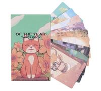 Cartes de tarot pour débutants, jeu de tarot de lecture portable, jeu de divination de table à 78 cartes, divertissement familial, outils d'orientation spirituelle pour hommes, femmes, adolescents