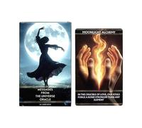 Cartes de tarot pour débutants - Kit de divination 4,72 x 2,76 pouces, jeu de réflexion mystique, collection Oracle portable avec interprétations pour événements sociaux | Activité de divertisseme