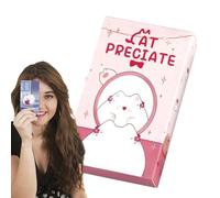 Cartes de tarot révélatrices de bonne aventure - Cartes Oracle de tarot Cat Preciate, jeu de divination du destin | Matériau en papier, idéal pour les réunions entre amis, le divertissement, le jeu