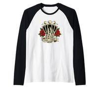 Cartes de Tarot Squelette Destin à la Main Rose Lune Gothique Manche Raglan