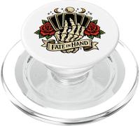 Cartes de Tarot Squelette Destin à la Main Rose Lune Gothique PopSockets PopGrip pour MagSafe