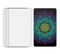 Cartes de tarot vierges - Jeu de 80 cartes avec imprimé mandala de géométrie sacrée - Dos blanc personnalisable pour oracle, affirmation, manifestation et divination - Taille standard du tarot (7 x