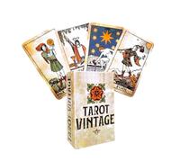 Cartes de tarot vintage Rider Waite pour débutants - Anglais portable - Cartes de tarot pour jeux de fête - Cadeau mystérieux pour un ami