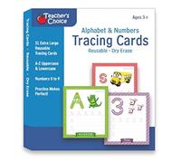 Cartes de Traçage Alphabet et Chiffres, Réutilisables, Effaçables à Sec, Majuscules et Minuscules, 31 Grandes Cartes, Améliorer Les Compétences en Écriture, Cartes Flash - Tracing Cards