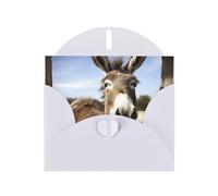 Cartes de vacances amusantes en forme d'âne | Papier cartonné pailleté double face | Noël, anniversaire, Saint-Valentin, mariage et fête | Enveloppes incluses