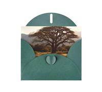 Cartes de vacances Arbre Afrique | Papier cartonné pailleté double face | Noël, anniversaire, Saint-Valentin, mariage et fête | Enveloppes incluses