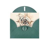 Cartes de vacances boussole | Papier cartonné pailleté double face | Noël, anniversaire, Saint-Valentin, mariage et fête | Enveloppes incluses