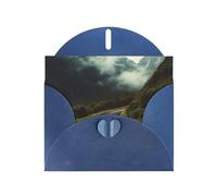 Cartes de vacances Deep Mountain Road | Papier cartonné pailleté double face | Noël, anniversaire, Saint-Valentin, mariage et fête | Enveloppes incluses