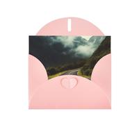 Cartes de vacances Deep Mountain Road | Papier cartonné pailleté double face | Noël, anniversaire, Saint-Valentin, mariage et fête | Enveloppes incluses
