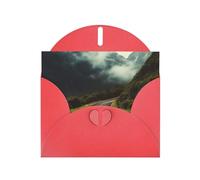 Cartes de vacances Deep Mountain Road | Papier cartonné pailleté double face | Noël, anniversaire, Saint-Valentin, mariage et fête | Enveloppes incluses