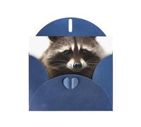 Cartes de vacances en forme de raton laveur poilu | Papier cartonné pailleté double face | Noël, anniversaire, Saint-Valentin, mariage et fête | Enveloppes incluses