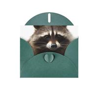 Cartes de vacances en forme de raton laveur poilu | Papier cartonné pailleté double face | Noël, anniversaire, Saint-Valentin, mariage et fête | Enveloppes incluses